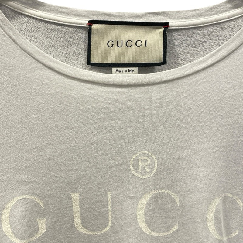 グッチ GUCCI ロゴプリントTシャツ 441685 ホワイト コットン メンズ 半袖Ｔシャツ