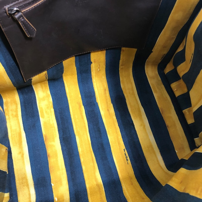 フェンディ FENDI トートバッグ 7VA390 イエロー/ブラウン キャンバス メンズ トートバッグ