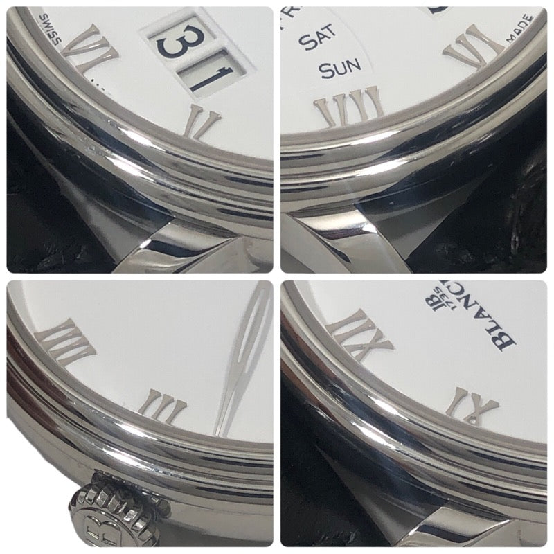 ブランパン BLANCPAIN ヴィルレラージ デイト レトログラード 6668-1127-55B ホワイト文字盤 SS 自動巻き メンズ 腕時計