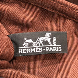 エルメス HERMES ヴァルバライソPM ブラウン シルバー金具 トワルシェブロン レザー ユニセックス ハンドバッグ