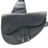 クリスチャン・ディオール Christian Dior サドルボディバッグ ブラック レザー メンズ ボディバッグ