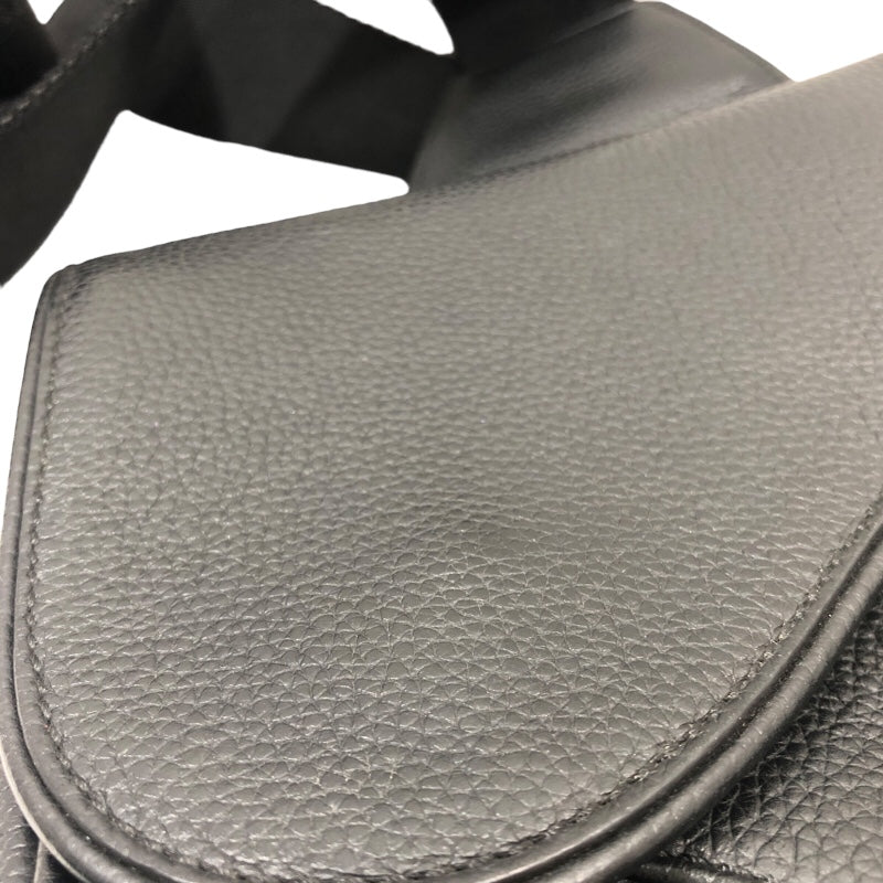 クリスチャン・ディオール Christian Dior サドルボディバッグ ブラック レザー メンズ ボディバッグ