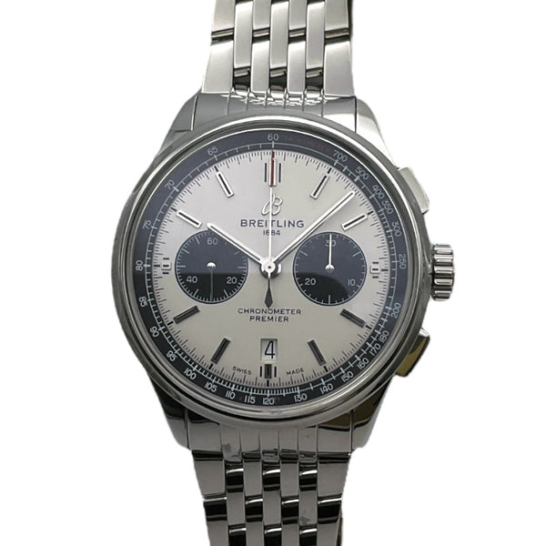 ブライトリング BREITLING プレミエ B01 クロノグロフ 42 AB0118221G1A1 ホワイト ステンレススチール 自動巻き メンズ 腕時計