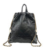 シャネル CHANEL チェーンバックパック AS3313 ブラック×ゴールド金具 カーフ シャイニーカーフ レディース リュック・デイパック