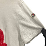 モンクレール MONCLER ロゴ刺繍Tシャツ 80320 ホワイト コットン メンズ 半袖Ｔシャツ