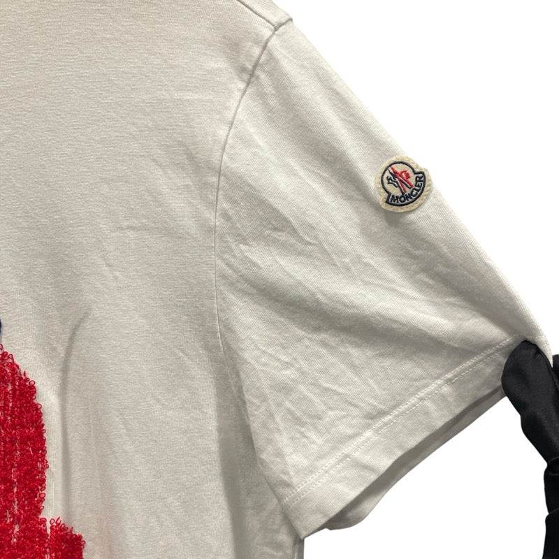 モンクレール MONCLER ロゴ刺繍Tシャツ 80320 ホワイト コットン メンズ 半袖Ｔシャツ