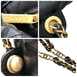 シャネル CHANEL チェーンバックパック AS3313 ブラック×ゴールド金具 カーフ シャイニーカーフ レディース リュック・デイパック