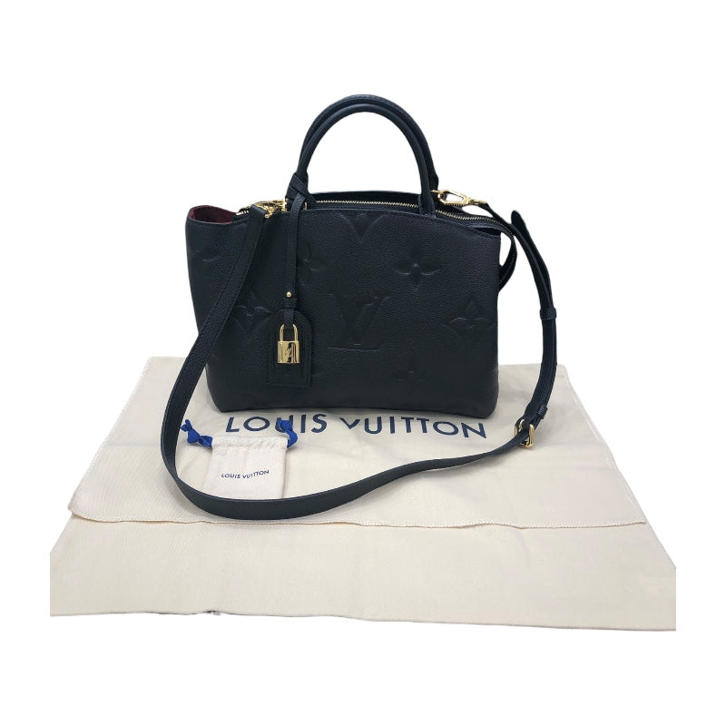 ルイ・ヴィトン LOUIS VUITTON プティ・パレPM M58916 ブラック×ゴールド金具 モノグラム・アンプラント レディース ショルダーバッグ