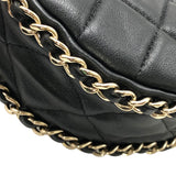 シャネル CHANEL マトラッセミニホーボーバッグ AP3232 ブラック×ゴールド金具 ラムスキン レディース ショルダーバッグ