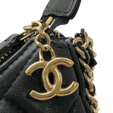 シャネル CHANEL マトラッセミニホーボーバッグ AP3232 ブラック×ゴールド金具 ラムスキン レディース ショルダーバッグ