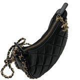 シャネル CHANEL マトラッセミニホーボーバッグ AP3232 ブラック×ゴールド金具 ラムスキン レディース ショルダーバッグ