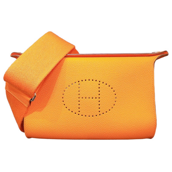 エルメス HERMES ヴィドポッシュ B刻(2023年製) オレンジミニアン/シルバー金具 トゴ メンズ ショルダーバッグ