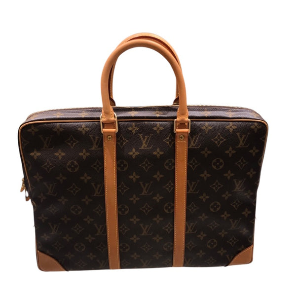ルイ・ヴィトン LOUIS VUITTON ポルトドキュマン・ヴォワヤージュ M53361 ブラウン ゴールド金具 モノグラムキャンバス メンズ ブリーフケース