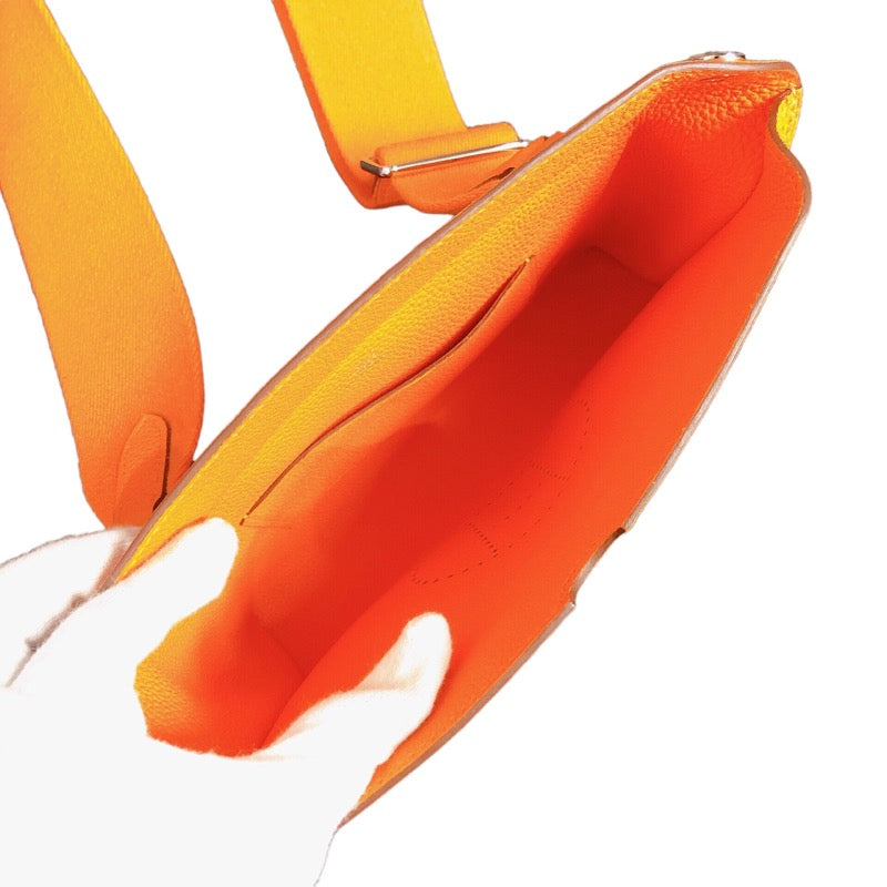エルメス HERMES ヴィドポッシュ B刻(2023年製) オレンジミニアン/シルバー金具 トゴ メンズ ショルダーバッグ