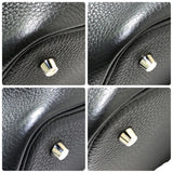 エルメス HERMES ピコタンロックMM Z刻 ブラック×シルバー金具 トリヨン レディース ハンドバッグ