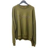 ルイ・ヴィトン LOUIS VUITTON LVスタッズロゴスウェットシャツ HQY88W カーキ コットン メンズ スウェット