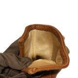 エルメス HERMES メドール装飾レザー手袋 ブラウン レザー レディース 手袋