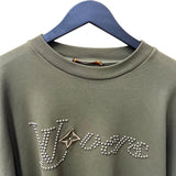 ルイ・ヴィトン LOUIS VUITTON LVスタッズロゴスウェットシャツ HQY88W カーキ コットン メンズ スウェット