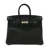 エルメス HERMES バーキン25 B刻 ブラック×シルバー金具 トゴ レディース ハンドバッグ