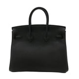 エルメス HERMES バーキン25 B刻 ブラック×シルバー金具 トゴ レディース ハンドバッグ