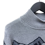 フェンディ FENDI ズッカスターハイネックニットセーター FXZ025 グレー ウール メンズ セーター