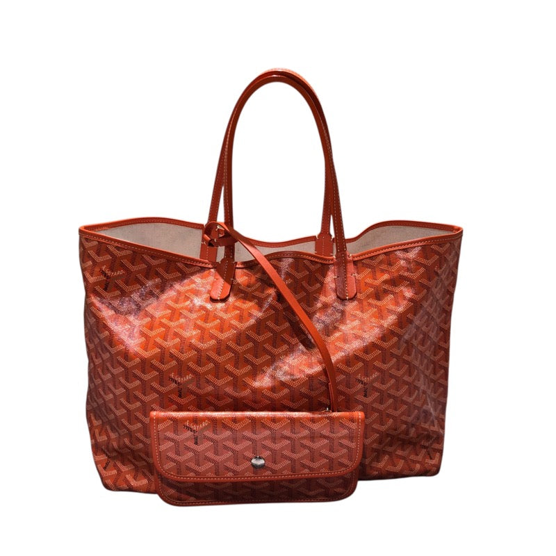 ゴヤール GOYARD サンルイPM オレンジ ゴヤールコーティングキャンバス レディース ハンドバッグ