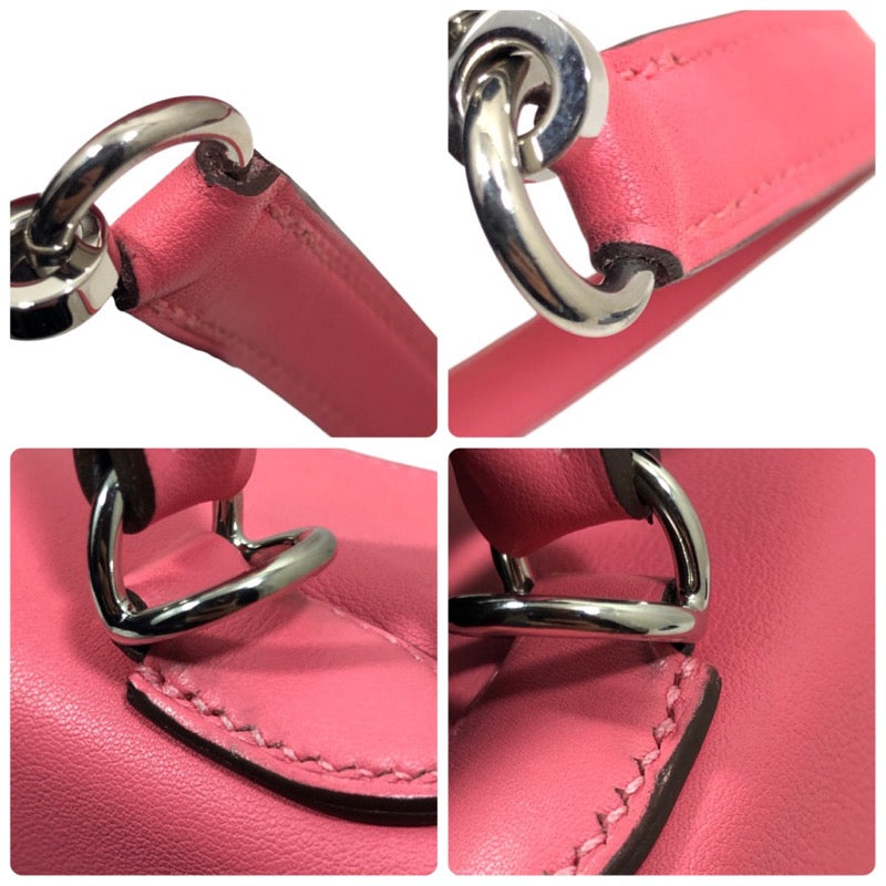 エルメス HERMES ケリー28 D刻印 ピンク×シルバー金具 スイフト レディース ショルダーバッグ