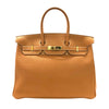 エルメス HERMES バーキン35 □D刻 ゴールド×ゴールド金具 トゴ ユニセックス ハンドバッグ
