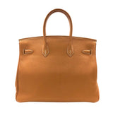 エルメス HERMES バーキン35 □D刻 ゴールド×ゴールド金具 トゴ ユニセックス ハンドバッグ