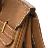 エルメス HERMES バーキン35 □D刻 ゴールド×ゴールド金具 トゴ ユニセックス ハンドバッグ