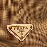 プラダ PRADA ロゴジャガード２WAYバッグ 1BA172 ベージュ ゴールド金具 キャンバス×レザー レディース ハンドバッグ