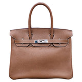エルメス HERMES バーキン30 □I刻 ゴールド トゴ レディース ハンドバッグ