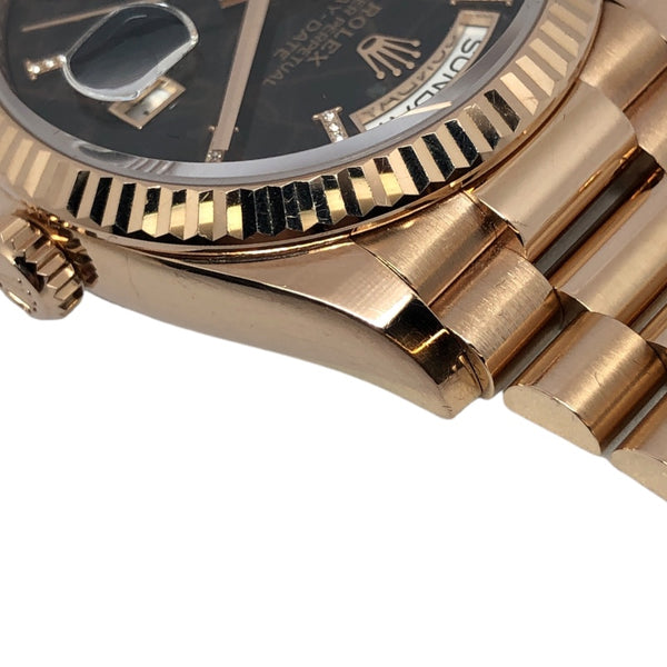 ロレックス ROLEX デイデイト36 アイゼンキーゼル 128235 ブラウン K18PG 自動巻き メンズ 腕時計