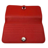 エルメス HERMES ドゴンロングジップ D刻印 ルージュピヴォワンヌ トゴ レディース 長財布