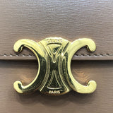 セリーヌ CELINE ｽﾓｰﾙ ﾌﾗｯﾌﾟｳｫﾚｯﾄ ﾄﾘｵﾝﾌ 10D783 キャラメル/ゴールド金具 シャイニーカーフ レディース 三つ折り財布