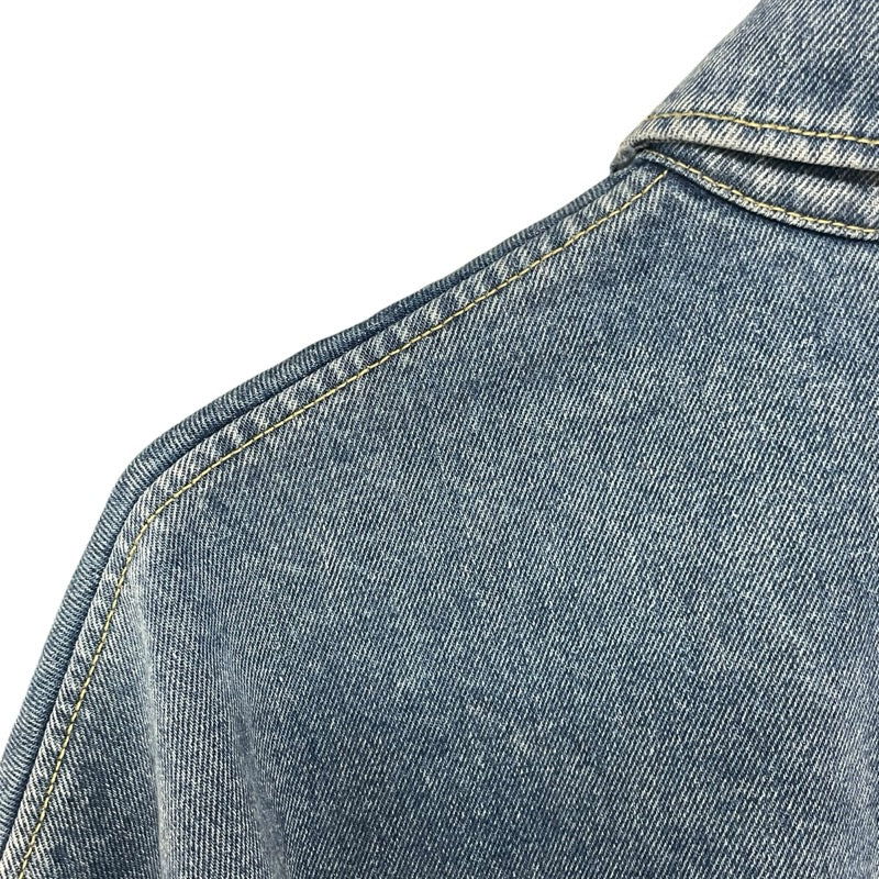 プラダ PRADA トライアングルロゴデニムシャツジャケット 3FC036 ブルー コットン メンズ デニムジャケット