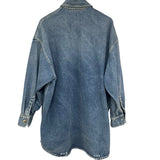 プラダ PRADA トライアングルロゴデニムシャツジャケット 3FC036 ブルー コットン メンズ デニムジャケット