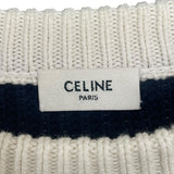 セリーヌ CELINE ボーダーロゴニットセーター 2ADCW481Y ネイビー コットン メンズ セーター