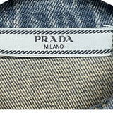 プラダ PRADA トライアングルロゴデニムシャツジャケット 3FC036 ブルー コットン メンズ デニムジャケット