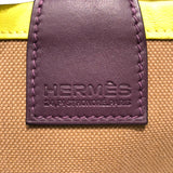 エルメス HERMES スティープル25 U刻 チャイ・ライム・カシス トワル レディース ハンドバッグ