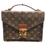 ルイ・ヴィトン LOUIS VUITTON モンソー M51185 ブラウン PVCコーティングキャンバス モノグラム キャンバス レディース ハンドバッグ