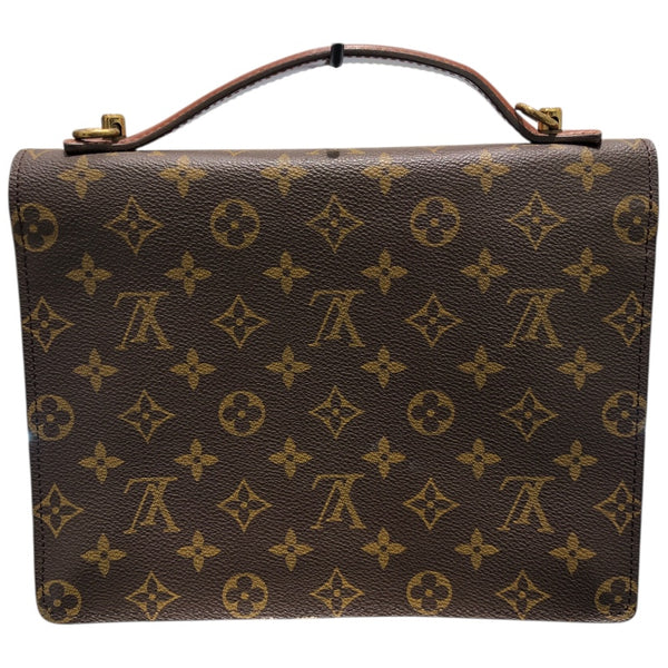 ルイ・ヴィトン LOUIS VUITTON モンソー M51185 ブラウン PVCコーティングキャンバス モノグラム キャンバス レディース ハンドバッグ