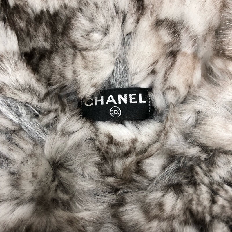 シャネル CHANEL オリラグファーパーカー P33805 グレー オリラグ レディース パーカー