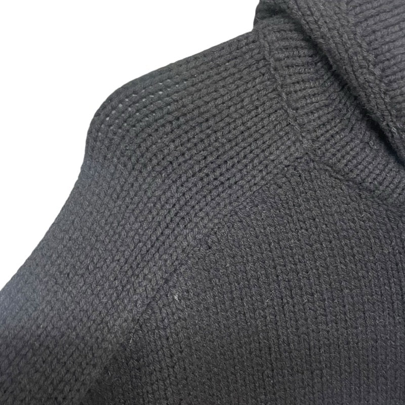 クリスチャン・ディオール Christian Dior x SHAWN STUSSY フラワー刺繍ニットパーカー 033M627AT168 ブラック ウール メンズ パーカー