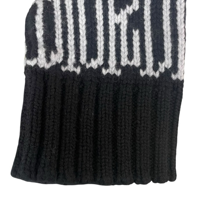 クリスチャン・ディオール Christian Dior x SHAWN STUSSY フラワー刺繍ニットパーカー 033M627AT168 ブラック ウール メンズ パーカー