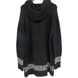 クリスチャン・ディオール Christian Dior x SHAWN STUSSY フラワー刺繍ニットパーカー 033M627AT168 ブラック ウール メンズ パーカー