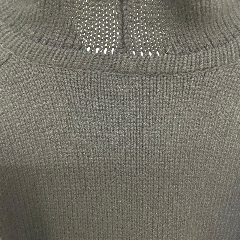 クリスチャン・ディオール Christian Dior x SHAWN STUSSY フラワー刺繍ニットパーカー 033M627AT168 ブラック ウール メンズ パーカー