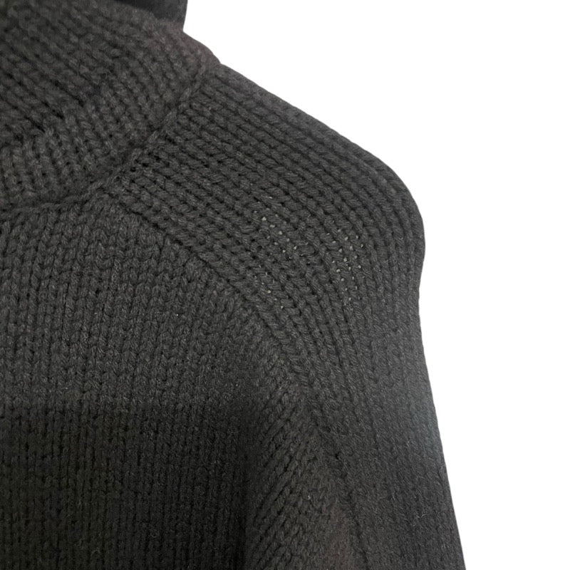 クリスチャン・ディオール Christian Dior x SHAWN STUSSY フラワー刺繍ニットパーカー 033M627AT168 ブラック ウール メンズ パーカー