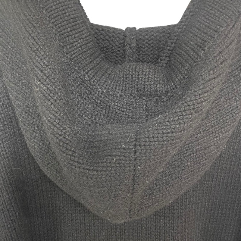 クリスチャン・ディオール Christian Dior x SHAWN STUSSY フラワー刺繍ニットパーカー 033M627AT168 ブラック ウール メンズ パーカー