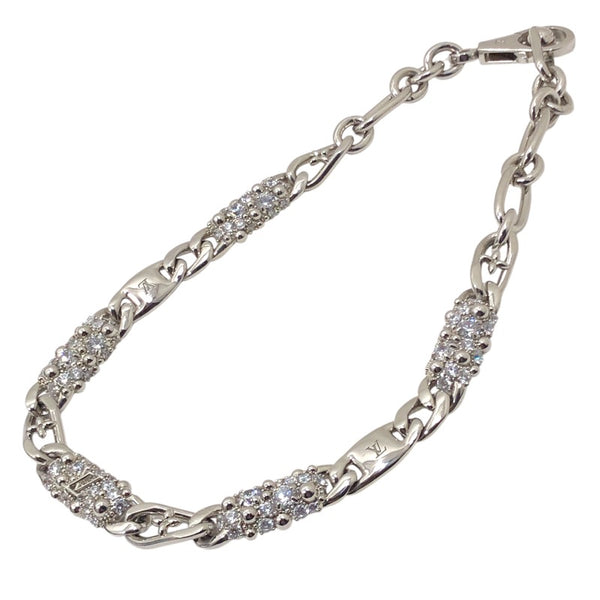 ルイ・ヴィトン LOUIS VUITTON ネックレス LV プレスティージュ シルバー メタル/ラインストーン アクセサリー